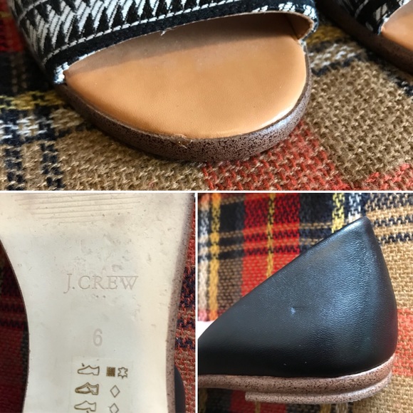J.Crew Factory Morgan Peep-Toe Flats EUC - Picture 7 of 7